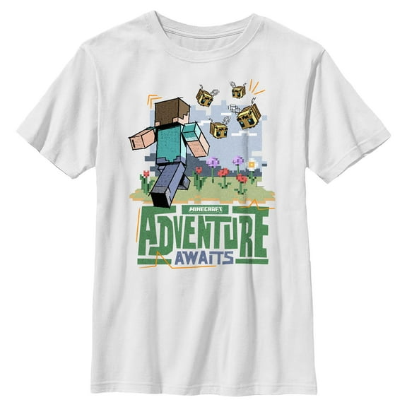 Boys Minecraft Adventure Awaits T Shirt