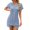 Light Blue, variant on Women Dresses Beach Smock Hand Crochet Floral Patchwork Fringe Swimsuit With Beach Skirt Summer Vacation Dresses