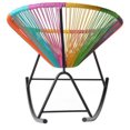 thumbnail image 2 of Acapulco Rocker Chair – Stylish Indoor -Outdoor Rocking Chair with a Comfortable Grey Woven Seat and Sleek Black Frame, Perfect for Relaxing in Your Garden, Patio, or Balcony, 2 of 3