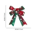 thumbnail image 3 of Adorno Para Árbol De Navidad Rojo A Cuadros Copo De Nieve Lazo Pequeño Decoración Navideña Colgante Material, 3 of 6