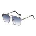 thumbnail image 3 of Large frame sunglasses double bridge men s sunglassesGolden, 3 of 4