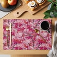 thumbnail image 2 of Cherry Blossom Placemats Set of 12 Spring Watercolor Flowers Modern Abstract Art Place Mats Indoor Wipeable Table Mats Washable Dining Table Placemats for Kitchen Holiday Party Home Decor 13x19 Inch, 2 of 9