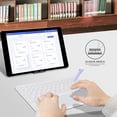 thumbnail image 3 of Portable Wireless Bluetooth Keyboard with Touchpad, Ultra-Thin Rechargeable Bluetooth Keyboard Mini with trackpad Round Key for iPad pro/iPad/iOS/Android (Purple), 3 of 6