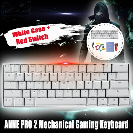 Obins Anne Pro 2 61 Keys Kailh BOX Switch 60% NKRO bluetooth 4.0 Type-C RGB Mechanical Gaming