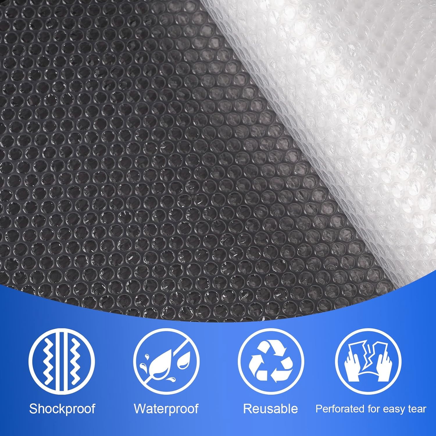 12-inch 72 feet-2 total small thin bubble cushion wrap, for extra protection of packaging mail, nylon wrap roll for moving and transporting cushion supplies, with a hole every 12 inches.