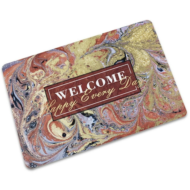 Xihbxyly Alfombra "Bienvenido a Casa", Antideslizante, Poliéster Suave, Absorbente de Agua, Ideal para Pasillos y Dormitorios, Lavable a Máquina, 40 X 60 Cm.