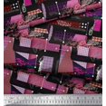 thumbnail image 3 of Soimoi Modal Satin Fabric Patchwork Color Block Print Fabric by the Yard 42 Inch Wide, 3 of 3