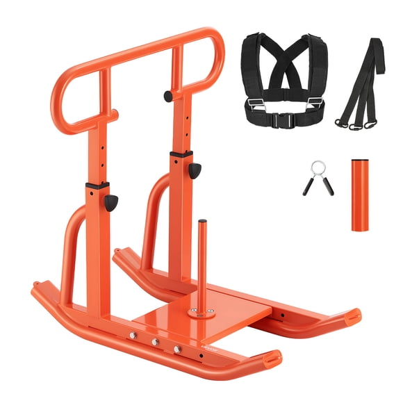 VEVOR Weight Power Pull Push Sled Workout Fitness Strength Speed Training Sled Orange