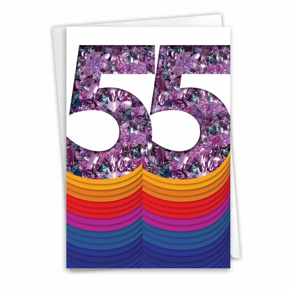 1 Funny Anniversary Card with Envelope - Bold Milestones 55 C6110NMAG