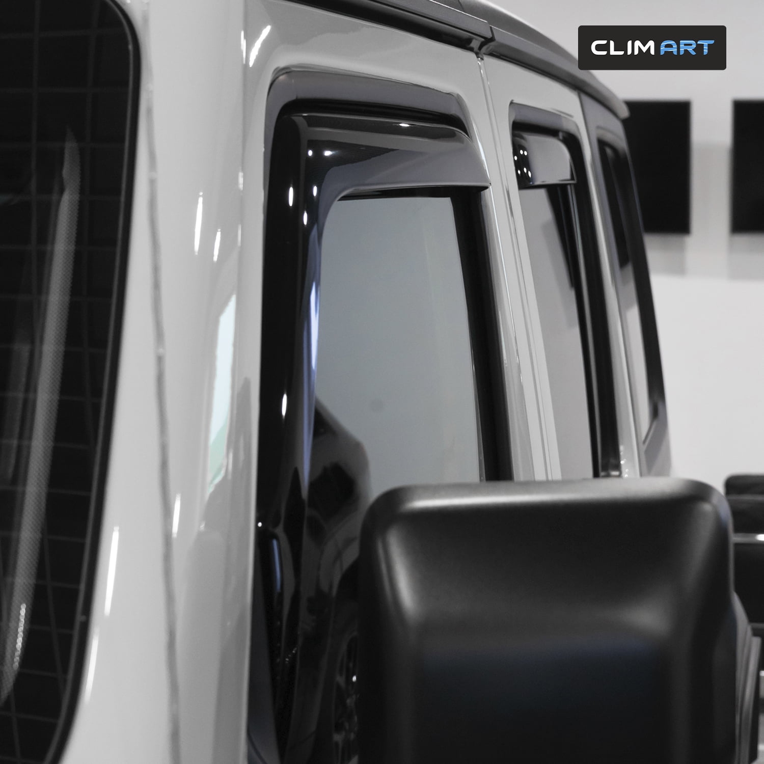 CLIM ART In-Channel Incredibly Durable Rain Guards for Jeep Wrangler JL 2018-2026/Jeep Gladiator 2020-2026, Original Window Deflectors, Vent Window Visors, Vent Deflector, 4 pcs. - 618030