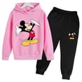 thumbnail image 4 of Sudadera con capucha y pantalones deportivos para niños y niñas de Disney Cartoon, conjunto de 2 piezas de moda de primavera y otoño, ropa deportiva para niños, 4 of 5