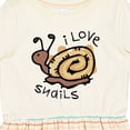 thumbnail image 4 of Inktastic I Love Snails Girls Toddler Dress, 4 of 5