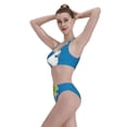 thumbnail image 6 of Picia Goose Holding an Umbrella Women's High Waisted Bikini Scoop Neck Swimsuit Two Pieces Bathing Suit-, 6 of 8
