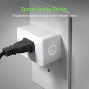 Wemo Smart Plug إعداد بسيط منفذ ذكي للمنزل الذكي وأضواء التحكم والأجهزة يعمل عن بُعد مع Alexa و Google Assistant و Apple HomeKitPack من 1