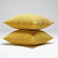 thumbnail image 5 of Deconovo Corduroy Pillow Covers with Hidden Zipper, Mustard Yellow, 22 x 22 Inch, Decorative Pineapple Texture Cushion Cases for Living Room, 5 of 6