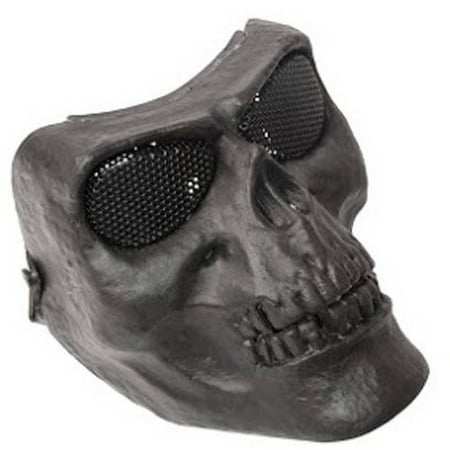 ALEKO PBDM20 Metal Wire Mesh Goggle Mask Skull Skeleton Protective Safety Mask, Black