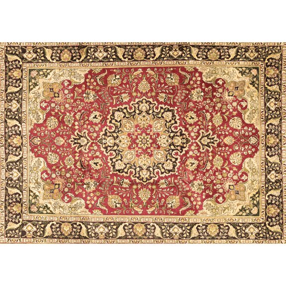 Ahgly Company Indoor Rectangle Persian Brown Traditional Area Rugs, 5' x 7'