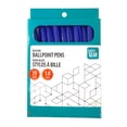 thumbnail image 1 of Pen+Gear  Ballpoint Pens, 1.0mm, Blue Ink, 10 Count, 1 of 4