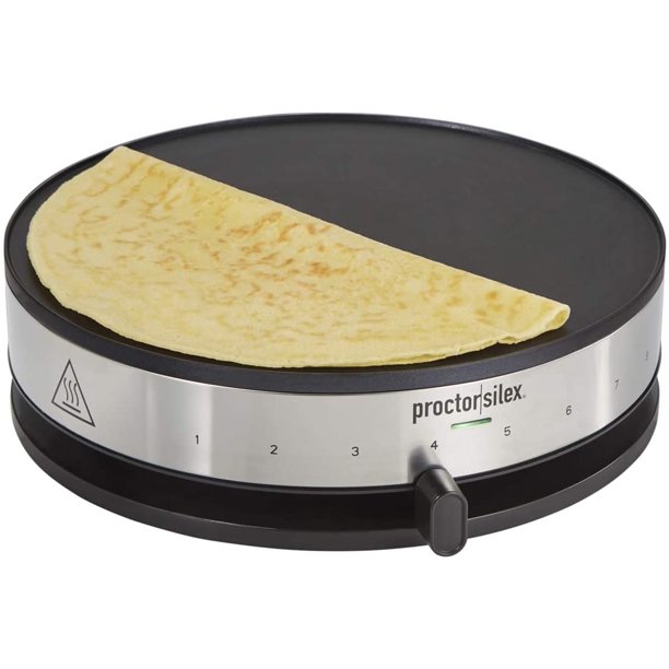 Proctor Silex 38400 Electric Crepe Maker, 13 Inch Griddle & Spatula