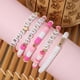 thumbnail image 1 of Conjunto de pulsera bohemia Pulsera de cuentas rebanadas de cerámica blanda colorida con estrella de cinco puntas dorada Pulsera de cerámica blanda, 1 of 5