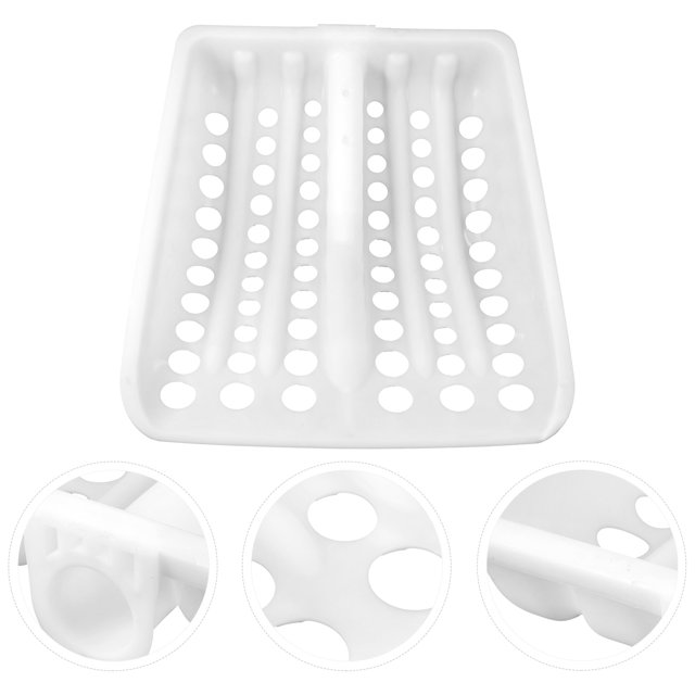 OUNONA Pelle à Tamiser en Plastique Blanc Stable Multi-Usage pour Entretien des Drains et Égouts