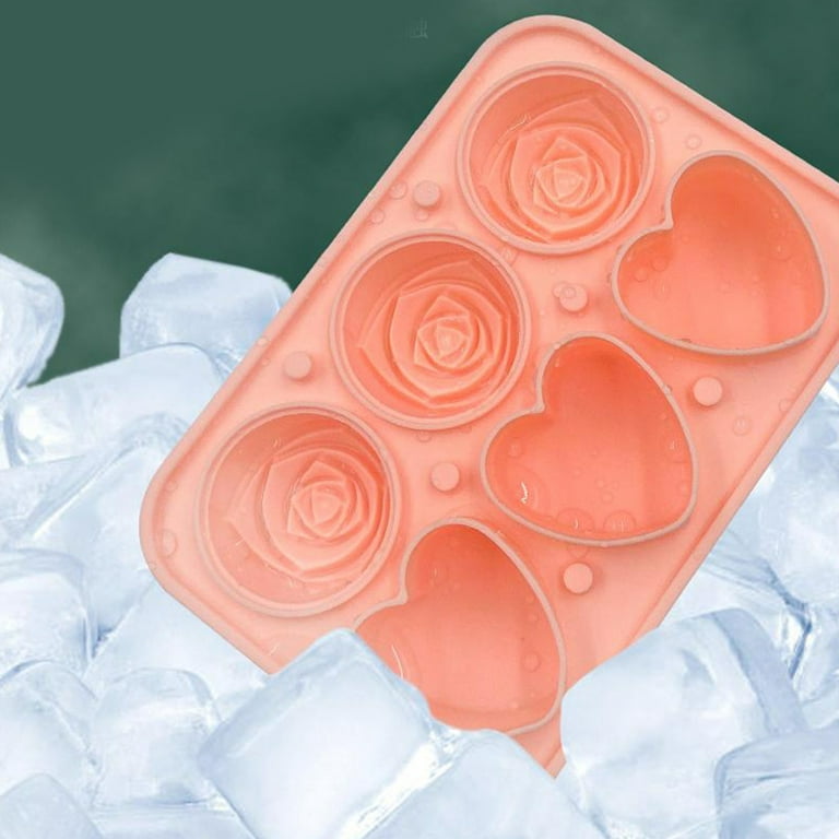 3D Rose Flower Ice Cube Silicone Mold Ice Ball Maker Whiskey