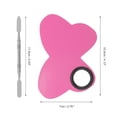 thumbnail image 4 of Unique Bargains 1 Set Foundation Spatula and Palette Set Butterfly Shape Makeup Artist Tools Pink Silver Tone, 4 of 5