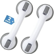XKDOUS 2 Pack Suction Grab Bars for Bathroom, 12 Inch Suction Cup Handle Shower Handle, Safety Anti-Slip Bath Grip Hand Rail for Seniors, Handicap