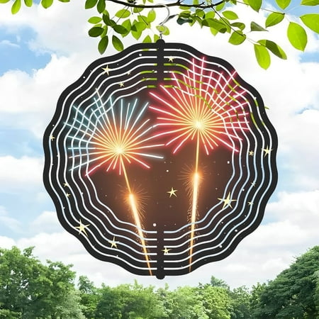 3D Metal Hanging Wind Spinners – Vibrant Concentric Ring Design with Fireworks Burst – Perfect for Yard and Garden Decor – Eye – Catching Outdoor Art 3D Metal Hanging Wind Spinners – Vibrant Concentric Ring Design with Fireworks Burst – Perfect for Yard and Garden Decor – Eye – Catching Outdoor Art