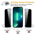 thumbnail image 3 of [2 Pack iPhone 14/iPhone 13/iPhone 13 Pro Privacy Screen Protector Anti-Spy Tempered Glass Film 9H Hardness Upgrade Edge Protection Easy Installation Bubble Free [6.1 inch], 3 of 7