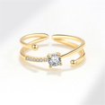 thumbnail image 5 of YYKihy Japan And South Version Of The Fashion Design Star Track Zirconia Ring Female Flash Diamond Intertwined Openings Ladies Ring, 5 of 6