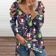 thumbnail image 2 of Sudaderas de cuello redondo de Navidad de manga larga para mujer, suéter holgado informal, blusa con estampado de gato y Papá Noel, ropa de otoño Pompotops gfhjh20802, 2 of 5