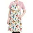 thumbnail image 5 of Colorful Princess Flower Fairy Pattern Apron-Garden Aprons for Women with Pockets-Cotton Linen Waterproof Kitchen Cooking Gardening Aprons Adjustable for Kitchen,Cooking,BBQ and Salon 33x27 Inch, 5 of 7