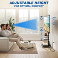 thumbnail image 3 of RTVR Rolling Mobile TV Stand with Swivel Mount & Power Strip for 32"-75" TVs up to 110 lbs, Height Adjustable 2 Shelves Black, 3 of 10