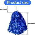 thumbnail image 3 of 12PCS Pom Poms Cheerleading Metallic Foil Cheer Pom Poms with Plastic Handles for Rooters Cheering Squad Team Spirit Sports, 3 of 6