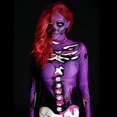 thumbnail image 2 of Disfraces de cosplay de Halloween, esqueleto fantasma aterrador para damas, mono ajustado sexy con estampado D, mono de terror gótico 2022 nuevo, 2 of 5