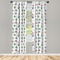 thumbnail image 3 of Ambesonne Cartoon Curtains, Fish Colorful, Pair of 28"x84", White Multicolor, 3 of 5