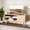 Oak, variant on Cozy Castle TV Stand for 50 Inch TV, Modern TV Console with Shelf and Door, Entertainment Center, White