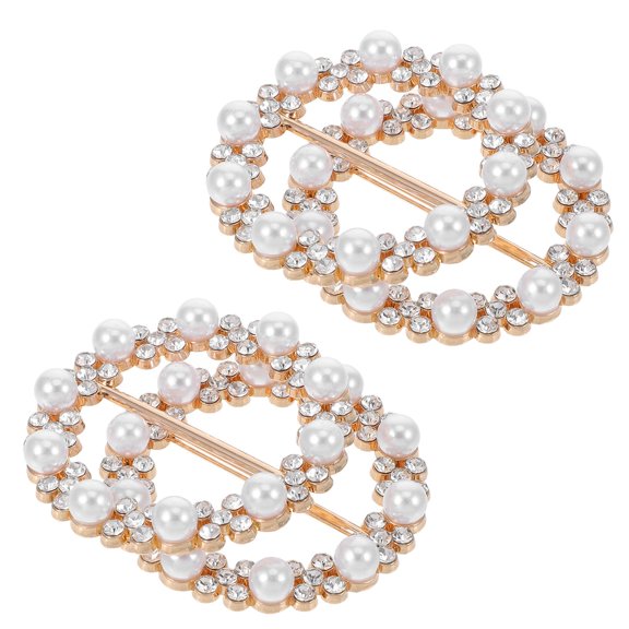 SEWACC 4Pcs Golden Waist Knot Scarf Buckles T Shirt Clips for Casual Wear