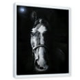 thumbnail image 3 of Designart 'Portrait of Horse Staring Sinister' Farmhouse Framed Canvas Wall Art Print, 3 of 5
