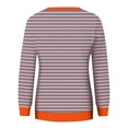 thumbnail image 5 of hxobax Plus Size Striped Sweatshirt Womens Fall Colorblock Knit Crewneck Raglan Shirt Pullover Tops, 5 of 6