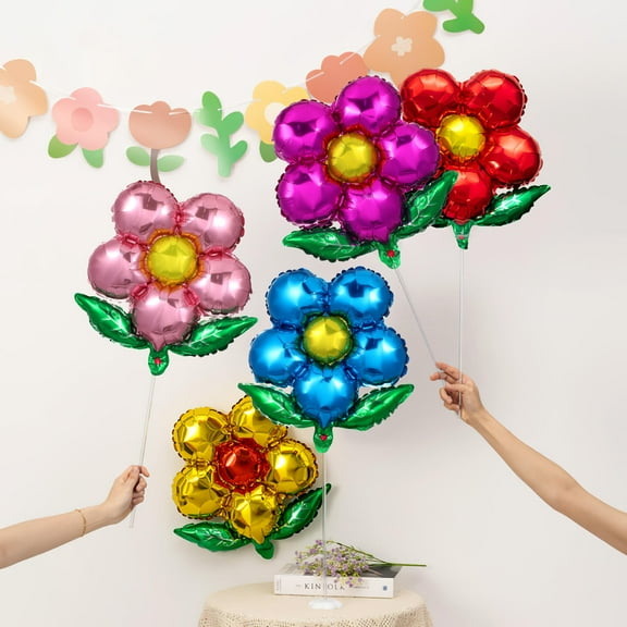 WASHWEPE  10 Pcs Balloon Garland Aluminum Foil Decorative Balloons