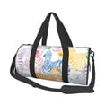 thumbnail image 1 of Fotbe Zebra Colourful Bolsa Deportiva de Lona Plegable con Estampado, Bolsa de Gimnasio con Bolsillo Seco/Húmedo, Bolsa de Viaje Ultraligera de Gran Capacidad, 1 of 6