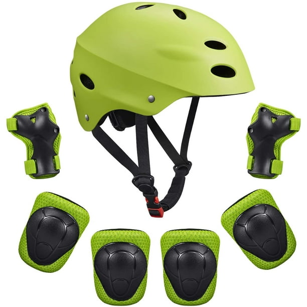 KUYOU Bike Helmets for Boys Ages 5 Year Older ,Knee Pads Elbow Pads