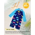 thumbnail image 6 of weVSwe Toddler Swimwear for Boys, 0-3 Years, UPF 50+ Sun Protection, Zipper Closure, Tropical Plant Print, Ideal for Swimming & Beach Activities, 6 of 7