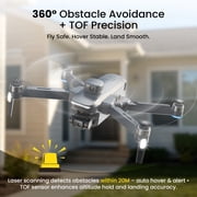 4K Drone with 3-Axis Gimbal & EIS, Holy Stone JY018 GPS Auto Return, 5.8G Phone Transmission, 36Min Flight Time, Obstacle Avoidance, Brushless Motor, Black