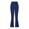 thumbnail image 4 of Odbmxy Women Leggings Knit Flare-Leg Womens Plus Yoga Long Dressy Solid with Pockets Blue Jegging Slim Pants,4XL, 4 of 6