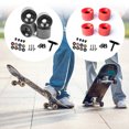thumbnail image 4 of Soidarity Ruedas de monopatín de 51mm, rodamientos de rodillos de tabla larga, arandelas, juego de bujes de patinaje de calle, parque, deportes al aire Patinetes eléctricos Rojo Soidarity OD020102-02, 4 of 6