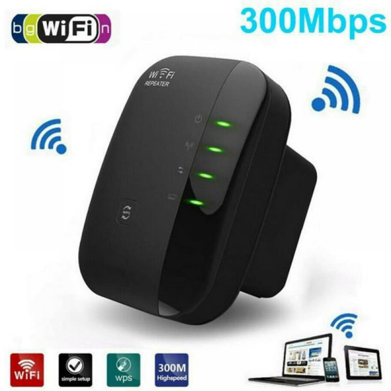 WiFi Extender Signal Booster, WiFi Range Extender,Easy Set-Up,2.4G Network  with Integrated Antennas LAN Port,300Mbps Wireless Signal Strong
