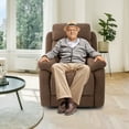 thumbnail image 2 of Costway Power Lift Recliner Chair Sofa w/ Side Pocket & Remote Control Brown, 2 of 11